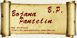 Bojana Pantelin vizit kartica